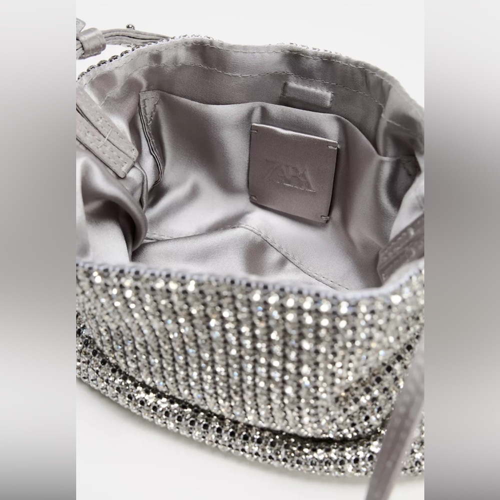 NWT Zara rhinestone bucket bag - Picture 3 of 5